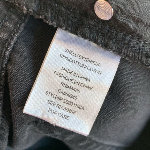 NWT Tinseltown Hi-Rise Washed Black Raw Hem Denim Front Slit Maxi Skirt M - Picture 10 of 11